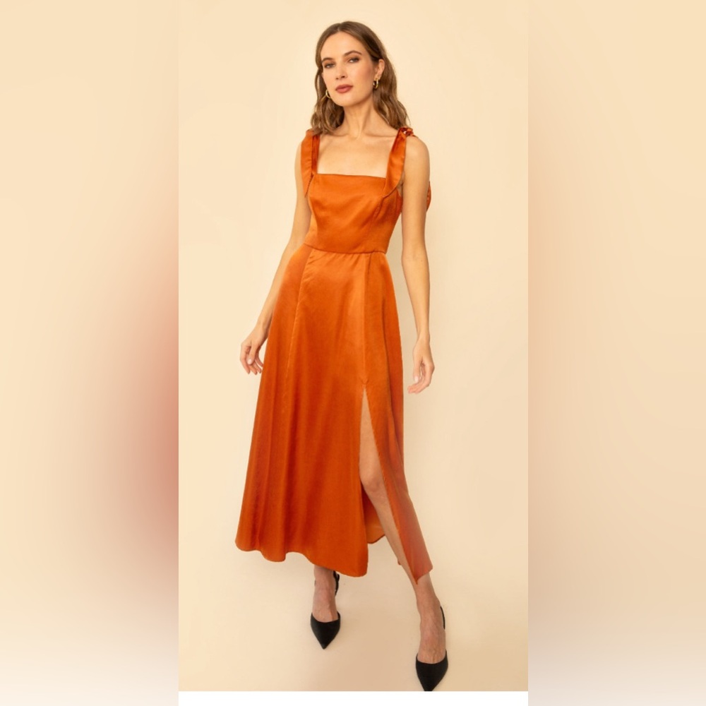 Elegant Orange Sleeveless Dress | whimsy and row Danielle dress